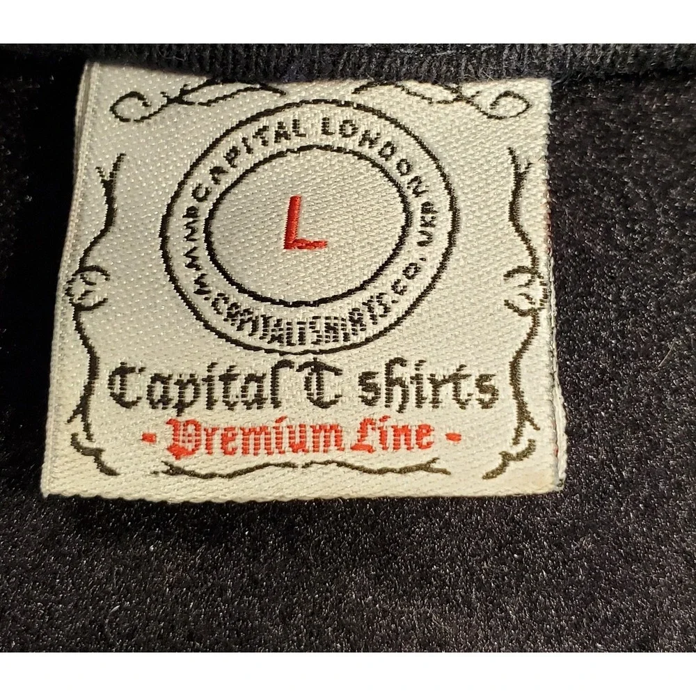 Capital T Shirts Mens Navy Blue London England Graphic Hoodie Sweatshirt Size‎ L